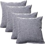 GONOVE Cushion Cover, 4 Pack 45×45cm Linen Cotton Pillowcase Vintage Style Square Throw Pillow Covers Decorative Cushion Covers for Sofa, Couch, Bed, Bench