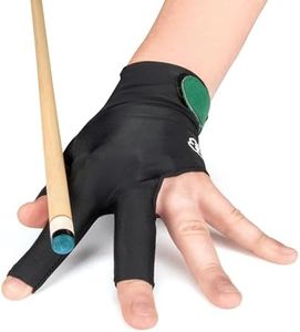 McDermott Billiard Pool Cue Glove - for Left Hand (Right-Handed Player) (Black, Medium)