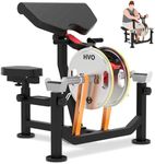 Preacher Curl Bench Bicep Machine: Preacher Curl Machine 3 in 1 Arm Bicep Tricep Curl Machine Dumbell Barbell Bicep Station Equipment Workout with Pad Bar Attachment Home Gym Red