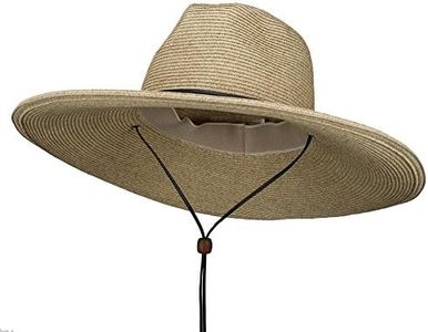 UPF 50+ Crushed Crown Braid Hat (M(57CM), Wheat)