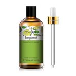 PHATOIL Bergamot Essential Oils for Aromatherapy, Essential Oils for Diffusers for Home, Premium Quality Bergamot Essential Oil, Perfect for Diffuser, Relaxation, Yoga, Skin Care - 100ml