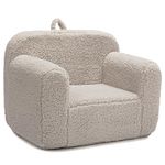 BEJOY Kids Sofa Ultra-Soft Snuggle Foam Filled Chair, Single Cuddly Sherpa Reading Couch for Boys and Girls, Light Grey