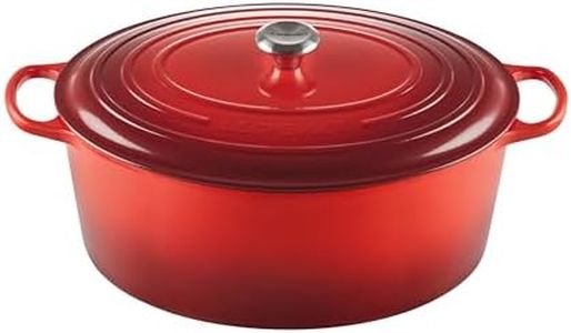 Le Creuset Enameled Dutch Oven Cast Iron Signature Oval Casserole, 40cm, 15.5 Qt, Cerise