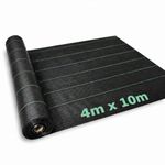 ANSIO Heavy Duty Weed Membrane 4m x 10m – Garden Weed Control Fabric, UV Stabilised Ground Cover, Breathable Landscape Fabric for Patios, Flower Beds, Driveways & Landscaping