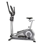 Welcare Elliptical Cross Trainer WC6020 with seat, Hand Pulse Sensor, LCD Monitor, Adjustable Resistance for Home Use