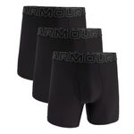 Under Armour Men's 3-Pack Performance Tech Mesh Boxer Brief, 6" Inseam – Breathable, Moisture Wicking, Soft Touch, All-Day Comfort, Black, M