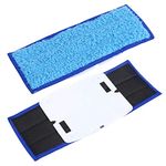 GOTOTOP 10 PCS Microfiber Mop, 185 x 70mm Replacement Washable Wet Dry Mopping Pads for iRobot Braava Jet 240/241(Blue)