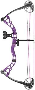 Diamond Archery Youth Atomic Bow - Fully Adjustable Equipped Durable Compound Bow | 6-29 LBS Draw Weight | 12"-24" Draw Length | 191 FPS, Right Hand, Purple