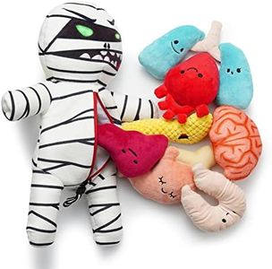 Nocciola Halloween Zombie Mummy Dog Toys with Organs: Funny Cool Squeaky Dog Chew Toys for Puppies, Small and Medium Size Dogs, Plush Stuffed Puzzle Toys for Dog Training Hide and Seek Pet Supplies