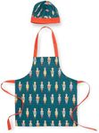 Catherine Lansfield Kitchen Christmas Nutcracker Cotton Kids Apron & Hat Set Green