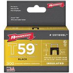 Arrow T59 Insulated Staples Black 8 x 8mm Box 300