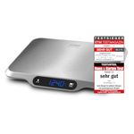 Caso L15 Design Kitchen Scales Digital Kitchen Scales with Extra Large Weighing Surface (30 x 22 cm) Made of Brushed Stainless Steel, Weighing Scale up to Max. 15 kg, Digital, Large Display, Hold