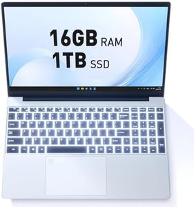 Auusda T152A 15.6" Gaming Laptop Computer - Intel N95 3.4GHz, 16GB RAM, 1TB NVMe, FHD IPS Display, Backlit Keyboard & Fingerprint Reader, 8000mAh Battery, USB 3.0/Mini HDMI/MicroSD, Win11 Pro (Gray)