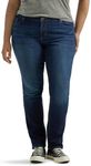 Lee Women's Plus Size Legendary Mid Rise Straight Leg Jean Nightshade 18 Plus Medium