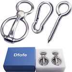 Horse Tie Ring, Safety Tie Ease A Horse's Mind Helps with Horses That Pull Back When Tied up Durable Stainless Steel Horse Accessories (Set of 2)