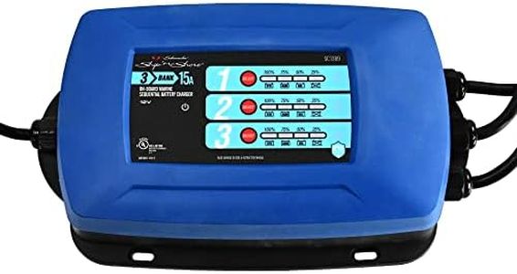 Schumacher SC1389 15A 12V 3-Bank On-Board Marine Sequential Battery Charger