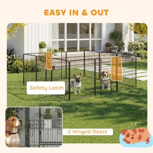 PawHut 12-Panel Dog Playpen, 60cm – Indoor/Outdoor Pet Fence