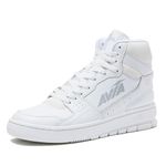 Avia 821 High Top Sneakers for Men, Indoor or Outdoor Mens Basketball Shoes, Size 7 to 16 Retro High Top Shoes Men or Women, White, 16.5 Women/15 Men