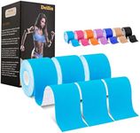 Deilin Kinesiology Tape 19.7ft Uncut Per Roll, Elastic Therapeutic Sports Tapes for Knee Shoulder and Elbow, Waterproof Athletic Physio Muscles Strips, Breathable, Latex Free