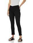 NYDJ Women's Petite Pull ON Skinny Ankle Jean with Side Slit, black 0P