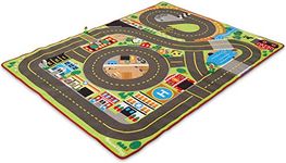 Melissa and Doug Jumbo Roadway Activity Rug with 4 Wooden Traffic Signs (2 m x 1.5 m)