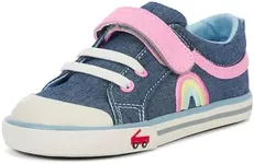 See Kai Run - Kristin Sneaker for Toddlers, Blue Chambray, 5