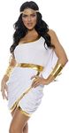 Forplay Women's Immortal Beauty Costume Set, White, Medium/Large