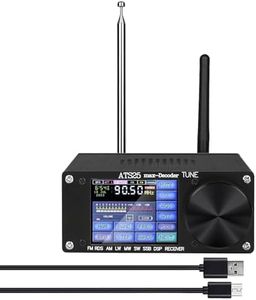 ATS25 Max-Decoder Si4732 Portable Shortwave Radio Receiver, GOOZEEZOO V4.17 Full Band Radio Receiver Adds CW RTty Decoding Function WiFi Function FM AM (MW SW) LW SSB (LSB USB) 4000mAh Battery