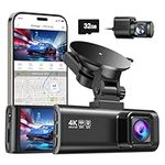 REDTIGER Dash Cam Front Rear, 4K/2.5K Full HD Dash Camera for Cars, 32GB Card Included, Built-in Wi-Fi GPS, 3.18” IPS Screen, Night Vision, 170°Wide Angle, WDR, 24H Parking Mode(F7NP)
