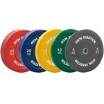 GYM MASTER Pair of 2" Coloured Rubber Bumper Plates for Olympic Barbell Weight Lifting