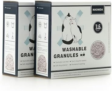 Cat Litter Box Washable Granules Refills. Compatible to Cat Genie Refills. Great for cat Toilet Training kit. Compostable and Flushable. 7.2lbs Package