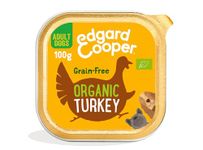 Edgard & Cooper Organic Adult Wet Dog Food - (Organic Turkey, 17 x 100g cups) - Grain Free, Natural Ingredients & fresh meat, full of essential amino acids for healthy insides