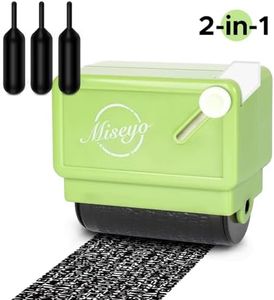 Miseyo Identity Theft Protection Roller Stamp Guard Your ID - Green(3 Refill Ink Included)