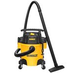 DEWALT UKADXV20P, DXV20P Poly Wet/Dry, 4 Peak HP Shop Vacuums, 20L, Yellow+Black