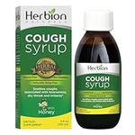 Herbion Naturals Cough Syrup with Honey, Helps Relieve Cough and Soothes Sore Throat, for Adults and Kids 13 Months and above, 5 FL Oz