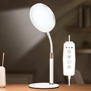 Sunlamlux Light Therapy Lamp, UV-Free 10000 Lux Therapy Light with 3 Color Temperature Modes & Adjustable Brightness & Timer, Happy Therapy Lamp for Lift Mood