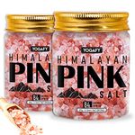 YOGAFY- Himalayan Pink Crystals Salt with 84 Minerals For Cooking |100% Natural | 600g Pack of 2 | 1.2 KG |