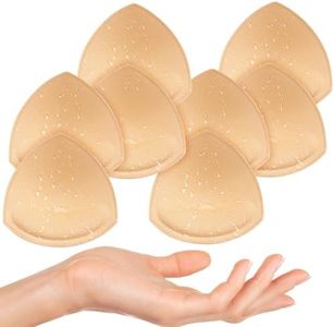 Nimiah Waterproof Swimsuit Pads Inserts, 4 Pairs Bathing Suit Padding Sewn Edges, Push up Cups for Bikini Top Sports for C