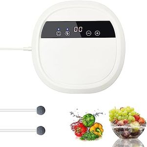 Generador de Ozono para agua y aire, Purificador de aire de iones negativos, Purificador de ozono para limpiar frutas, verduras y carnes, eliminar olores para hogar y coche con 12V adaptador, 600 mg/h