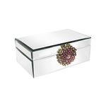 American Atelier Mirror Jewerly Box with Brooch-Pink, Pink