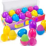 ArtCreativity Magic Sand Easter Eggs - Set of 12 Pre-Filled Easter Eggs - Colorful Surprise Eggs for Kids in Assorted Vibrant Colors - Easter Egg Hunt Supplies - Easter Basket Stuffers