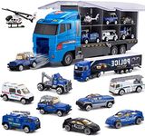 Joyfia 10 in 1 Mini Die-cast Police