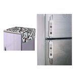 Stylista Fridge Top Cover Printed Multi Geometric Patter (Free Fridge/Oven/Wardrobe Handle Cover)