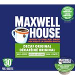 Maxwell House Decaf Coffee 100% Compostable K Cup Coffee Pods, 292g, Packaging may vary