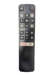 Remote Control Compatible for Remote Compatible with TCL LED Smart TV 4k Without Voice Command with Netflix & P-Video hot Keys (Please Match The Image with Your Old Remote)- Black