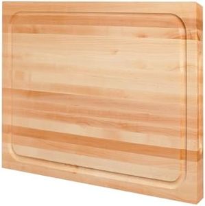 CONSDAN Wood Cutting Board for Kitchen, USA Grown Hardwood, 16 x 12, Hard Maple with Invisible Inner Handle, Prefinished with Food-Grade Oil, Suitable for Kitchen Edge Grain, 1-1/2" Thick