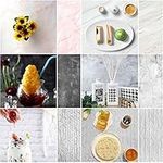 Meking 3pcs 34x22in Double Sided Photography Backdrop Paper, Cement & Marble Texture Small Product Photo Background for Food Jewelry Cosmetics Tabletop Flat Lay Shoot Props