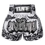 Tuff Boxing Sport Muay Thai Shorts Trunks Kick Martial Arts Training Gym Clothing, Tuf-ms631-wht, XX-Large