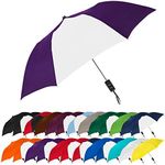 StrombergBrand The Spectrum Umbrella-Most Popular Style-Automatic Open, Compact, Purple/White