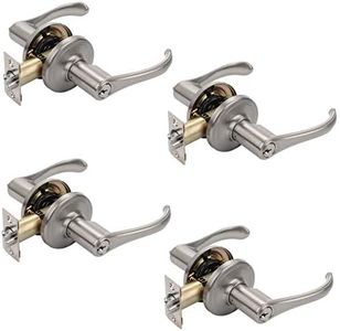 Dynasty Hardware VAI-00-US15, Vail Front Door Entry Lever Lockset, Satin Nickel - (4 Pack) - Keyed Alike